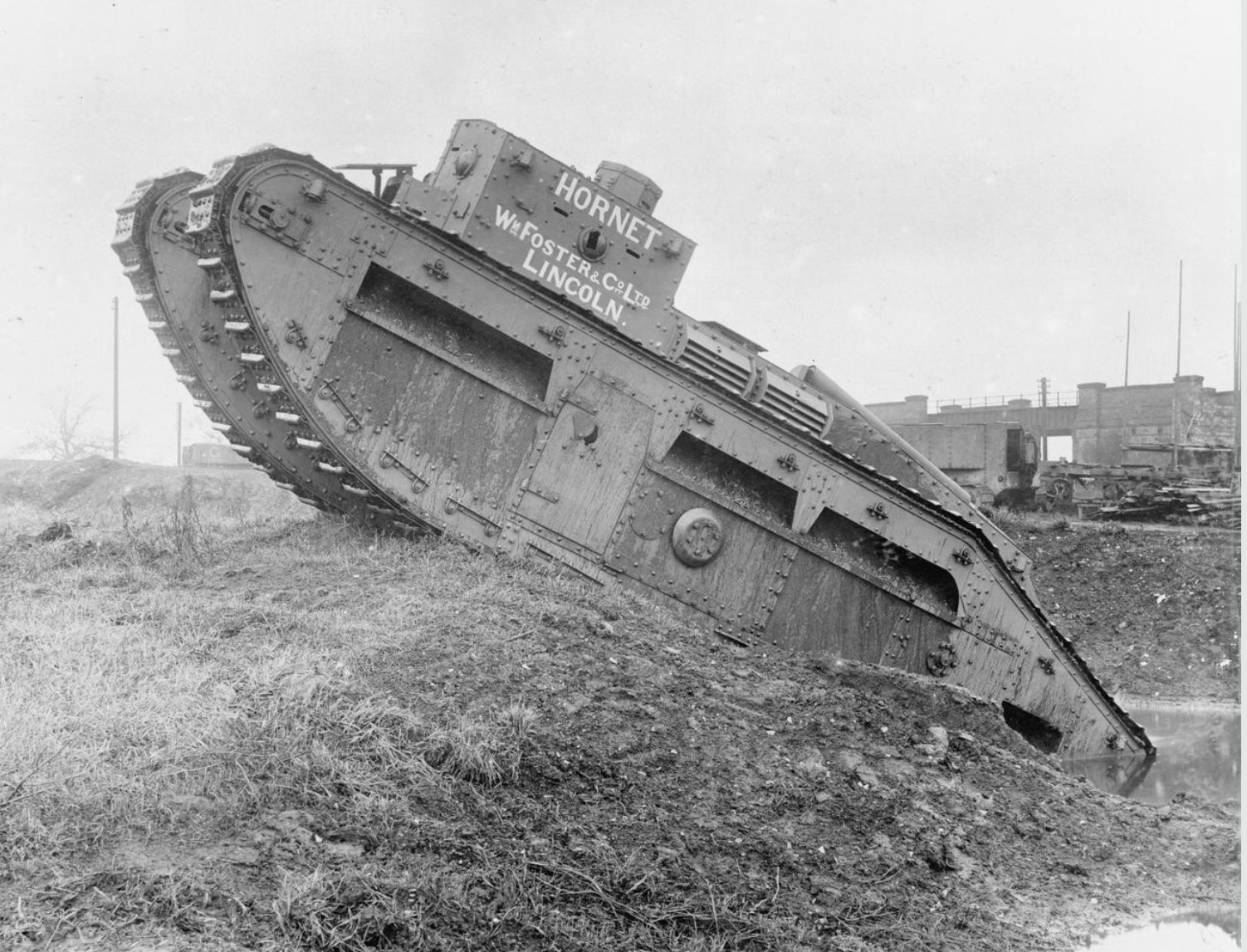Medium Mark C side view on sloping ground; IWM Q70983.