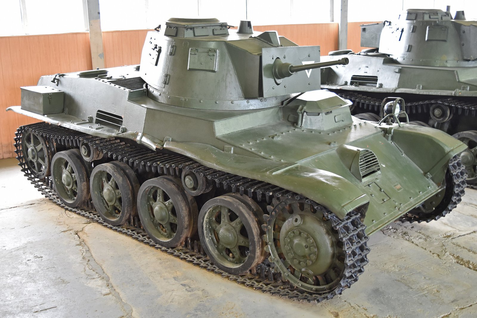 Restored Toldi I displayed at the Kubinka/Patriot museum complex; paint and fittings are treated as museum-restoration evidence, not automatically as original service configuration.