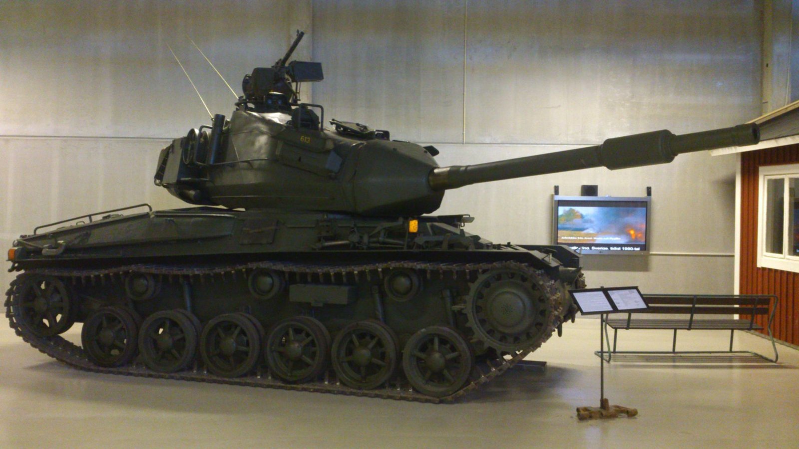 Stridsvagn 74 at Försvarsfordonsmuseet Arsenalen, Strängnäs, photographed 4 August 2012. Arsenalen, Strängnäs, Sweden. Source/.