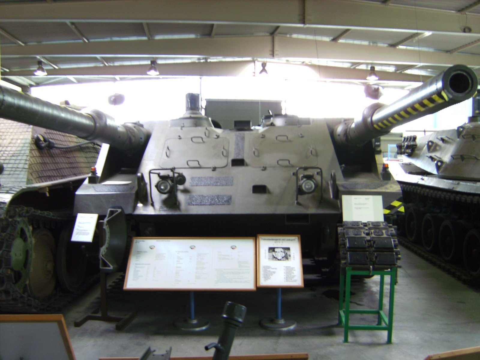 Frontal view of VT1-2 showing the two outboard smoothbore guns and low casemate. 2007. WTS Koblenz. Source/.