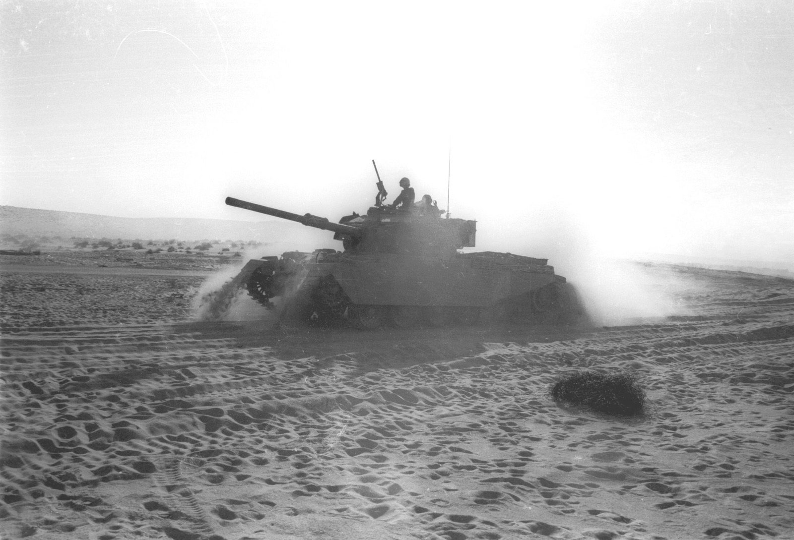 IDF Centurion/Sho’t-type tank on the southern front during the Yom Kippur War. 17 October 1973. southern front / Sinai-Egypt front as cataloged.