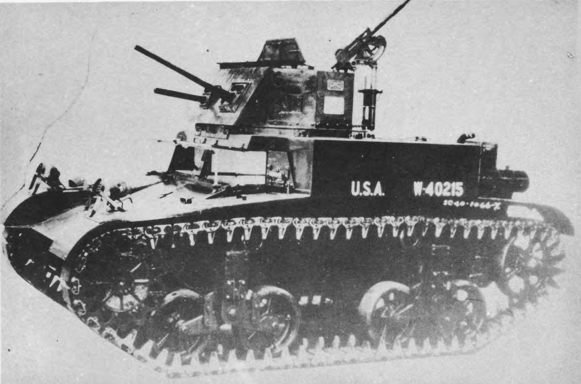 Combat Car M1A1, circa 1939. circa 1939 in Commons metadata; AFV Database gives first acceptance as 1938. not stated.