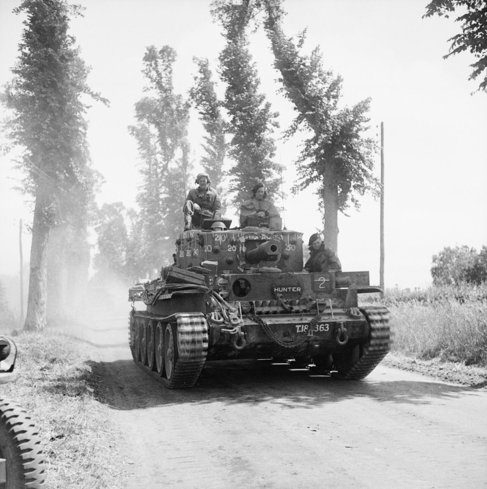 Centaur IV tank of the Royal Marines Armoured Support Group near Tilly-sur-Seulles, Normandy, 13 June 1944. well-documented unit, date, and location from IWM record. (S04; S12).