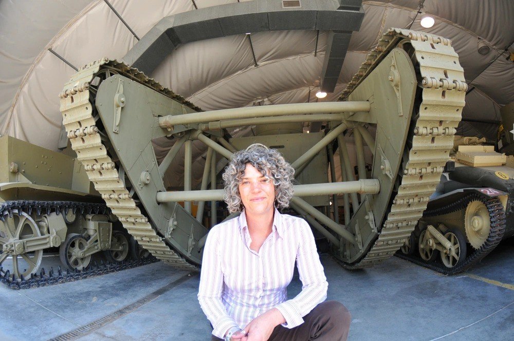 Skeleton Tank prototype in an Army preservation-campaign photograph,4September2014.