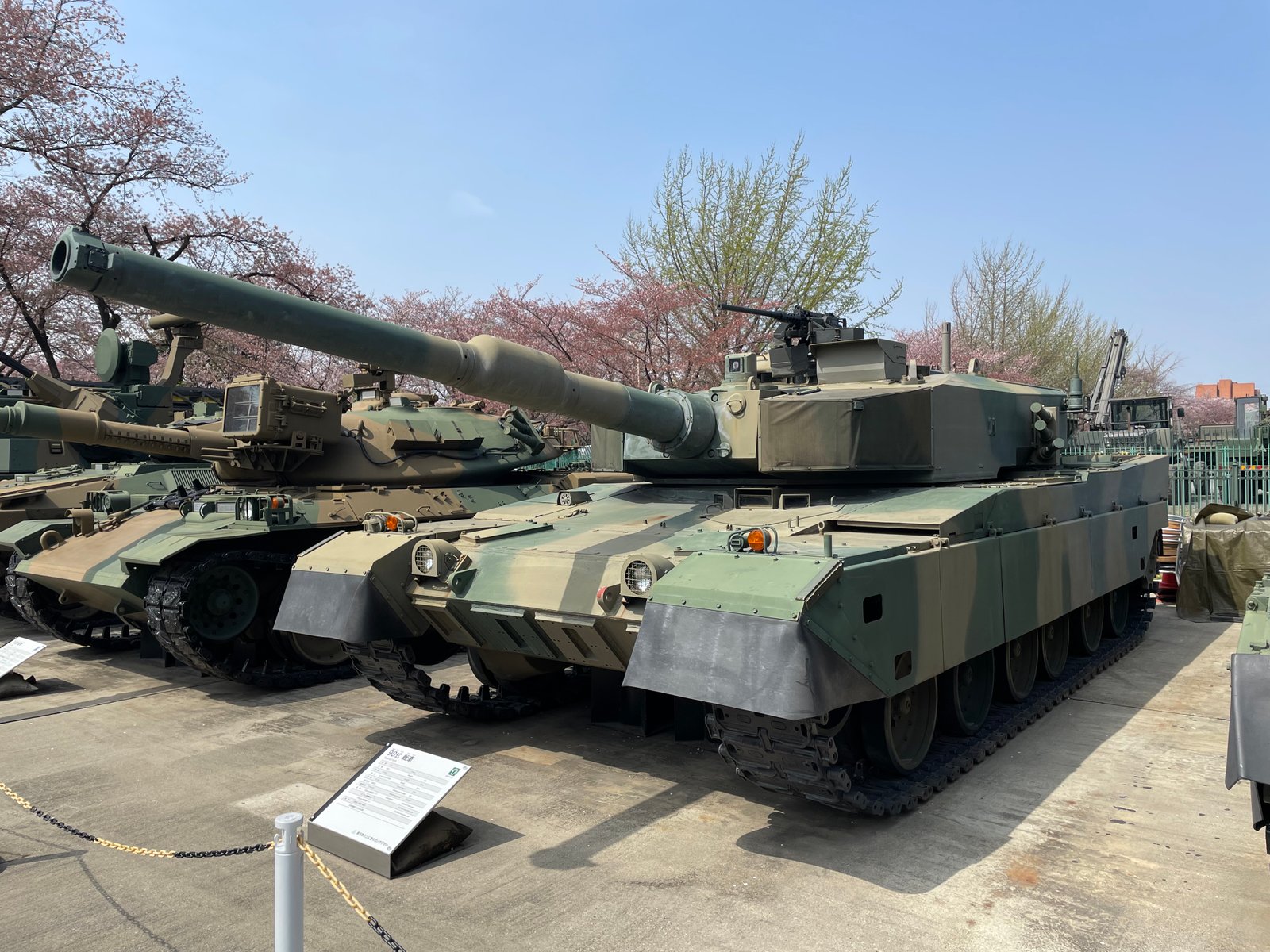 Second prototype Type 90 on display at the JGSDF Public Information Center, Camp Asaka, Japan, 7 April 2022.
