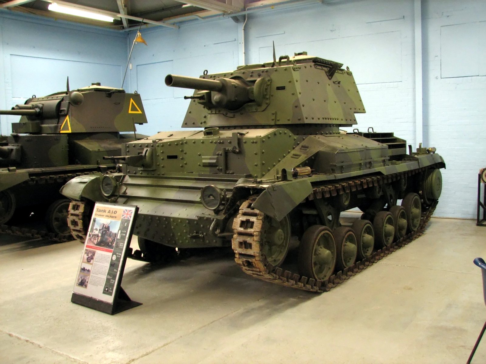 Preserved Cruiser Tank Mk IIA CS / A10 close-support tank at The Tank Museum, Bovington, 2008.